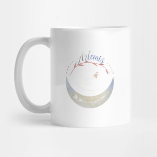 Artemis Nasa Greek Goddess Moon Phase Rocket Mug